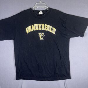 Vintage VANDERBILT COMMODORES Black Tshirt Men's XL